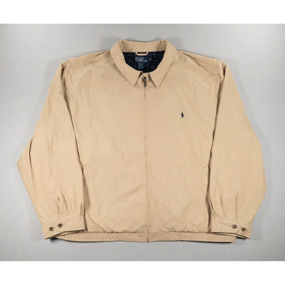 Vintage Polo by Ralph Lauren Tan Harrington Jacket Men's 4XB Big Tall